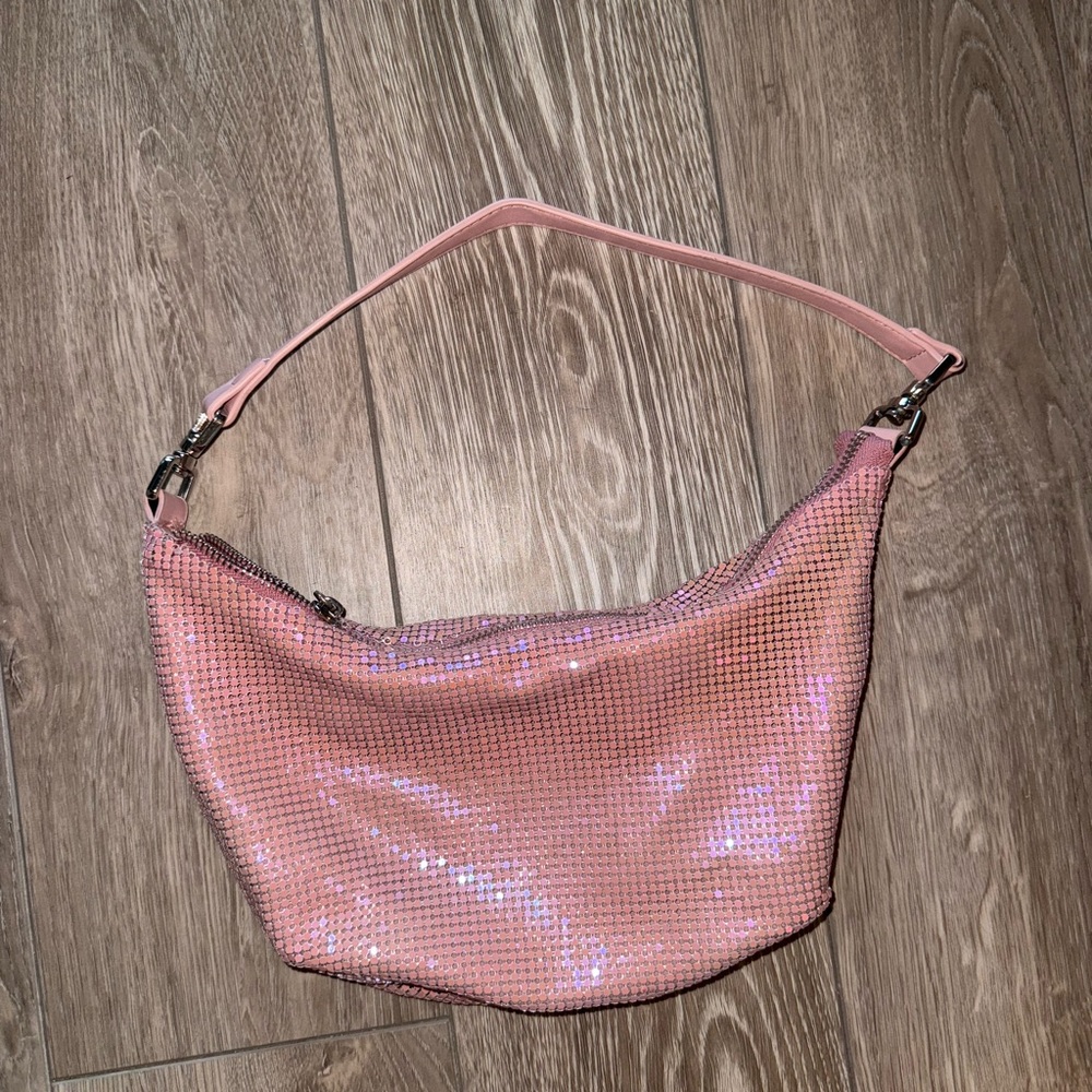 Urban Outfitters Pink Chainmail Shoulder Bag
